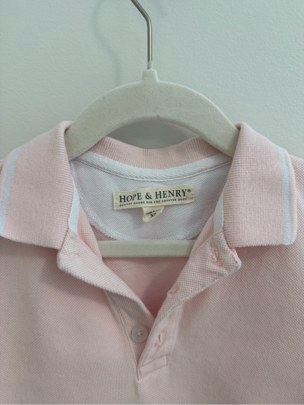 Pink Hope & Henry Polo Shirt for Boys Size XS 100% Organic Cotton - Picture 2 of 4